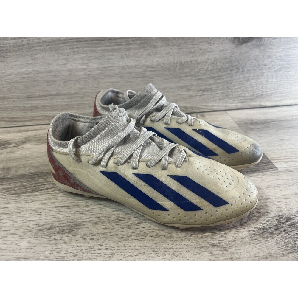 Adidas X Crazyfast USA.3 FG Juniors 2.5 Red White Blue USA Soccer Cleats IG0667